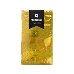 Gold Holographic Sticker Storage Pouch (12ct)