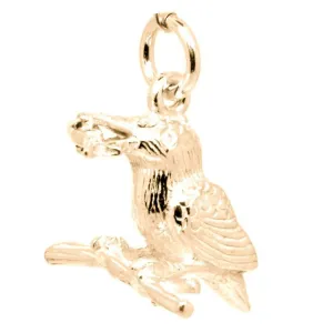 Gold Kingfisher Charm