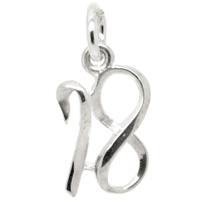 Gold Number 18 Charm