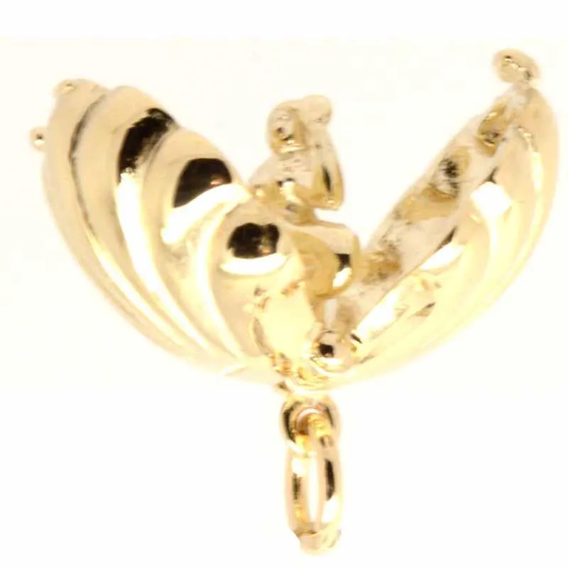 Gold Shell with Mermaid Charm