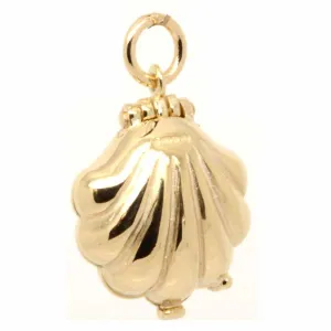 Gold Shell with Mermaid Charm