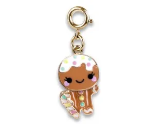 Gold Swivel Gingerbread Man Charm