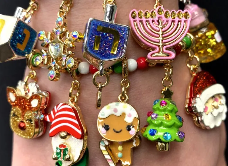 Gold Swivel Gingerbread Man Charm
