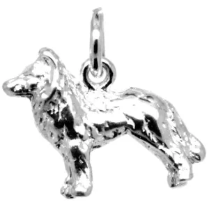 Gold Welsh Collie Dog Charm