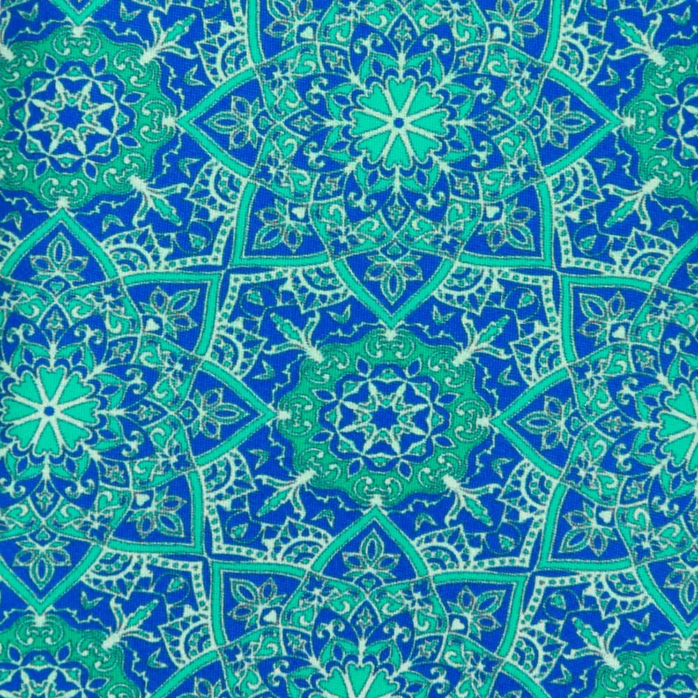 Green and Blue Notre Dame Duchesse Silk Tie