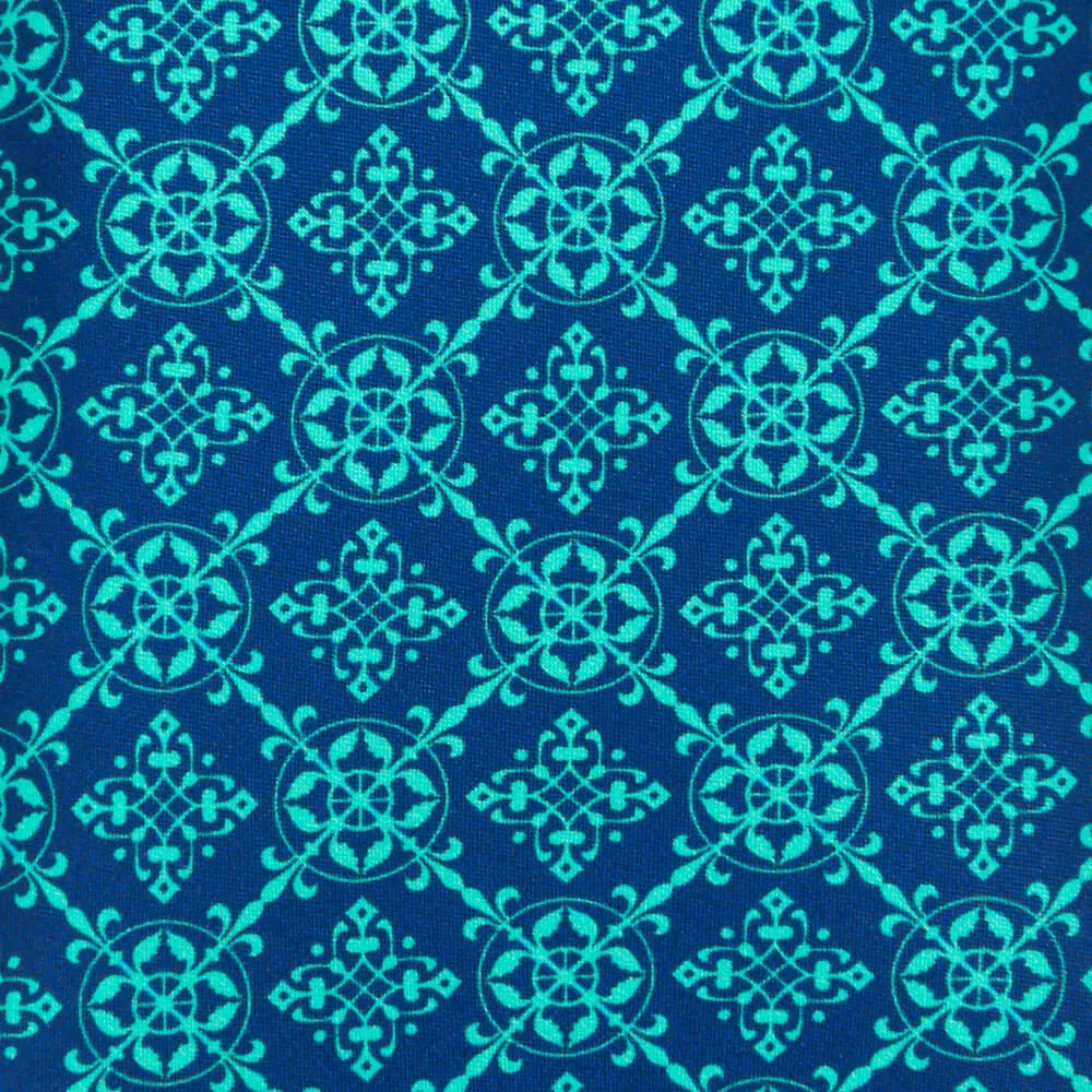 Green and Blue Royal Seal Duchesse Silk Tie