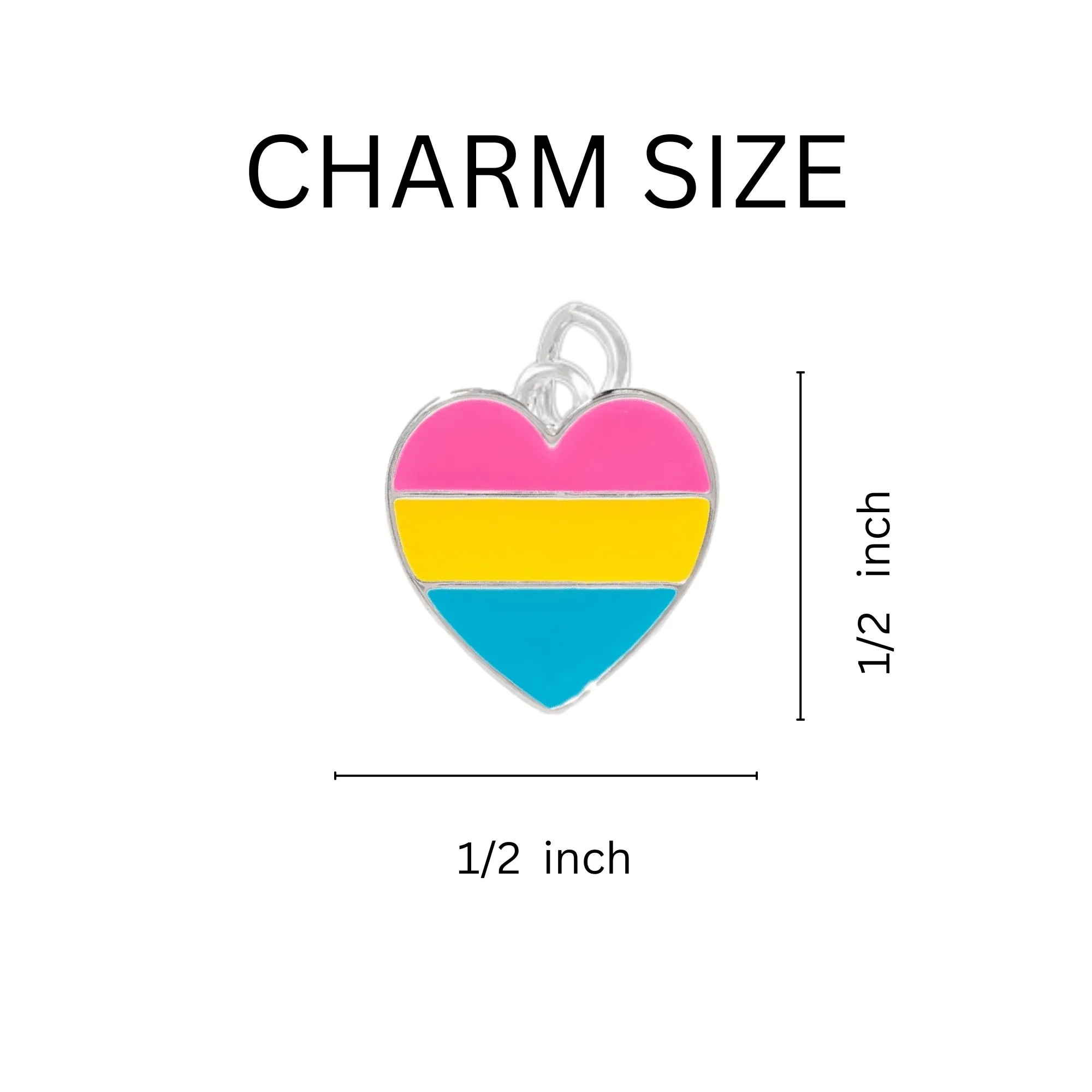Heart Pansexual LGBTQ Pride Necklaces