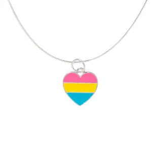 Heart Pansexual LGBTQ Pride Necklaces