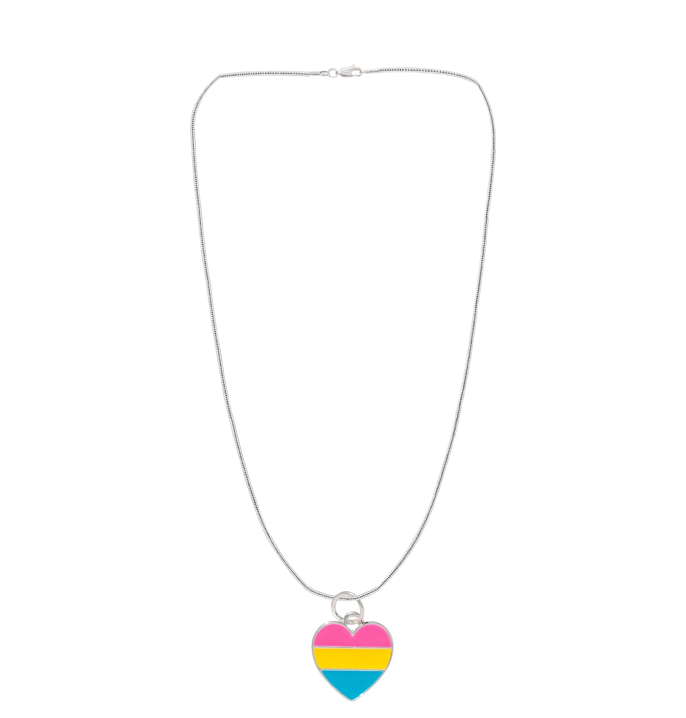 Heart Pansexual LGBTQ Pride Necklaces