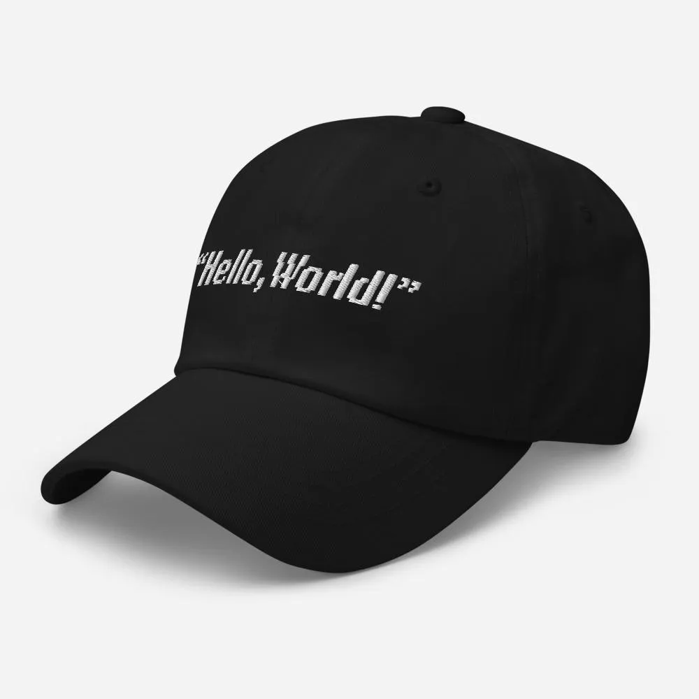 Hello, World!  Embroidered Unisex Dad Hat