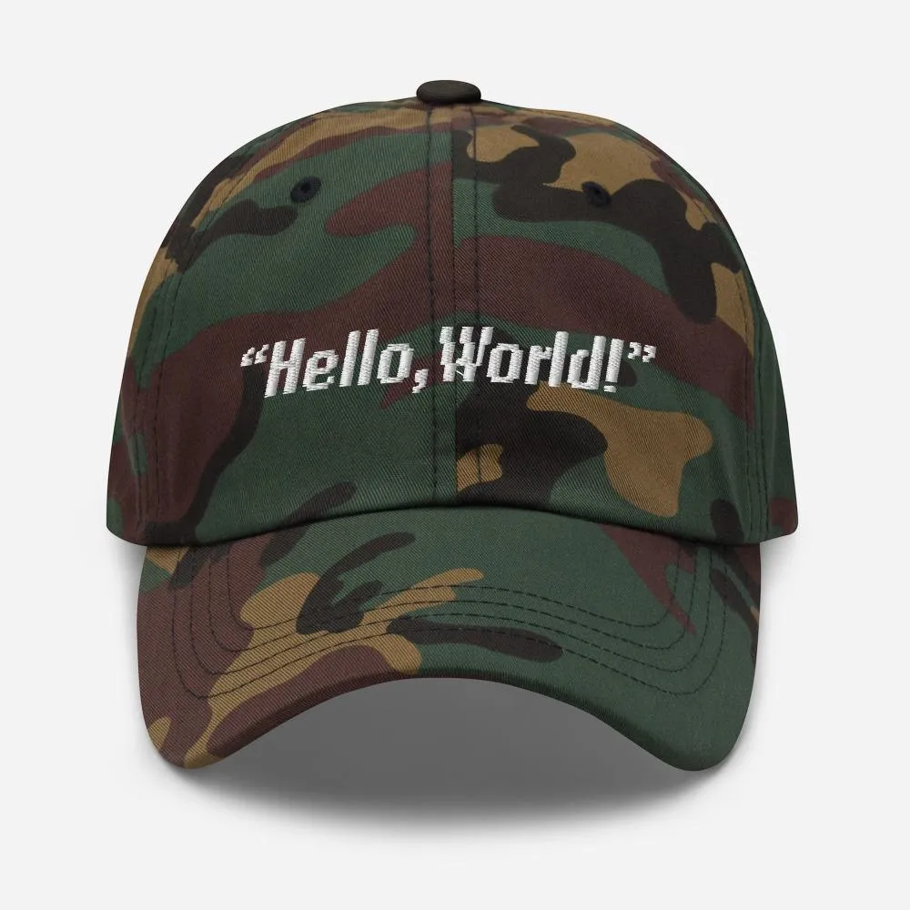 Hello, World!  Embroidered Unisex Dad Hat