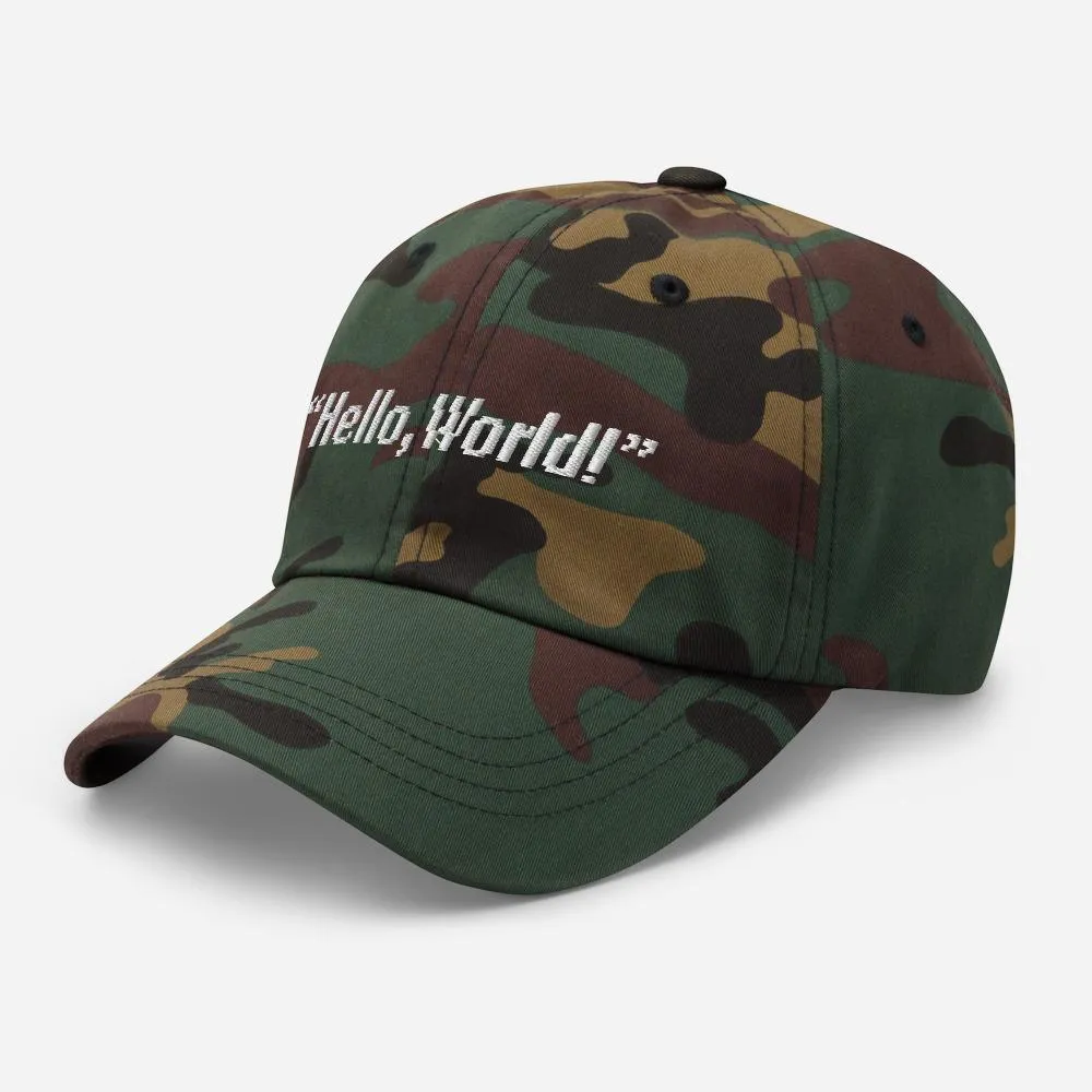 Hello, World!  Embroidered Unisex Dad Hat