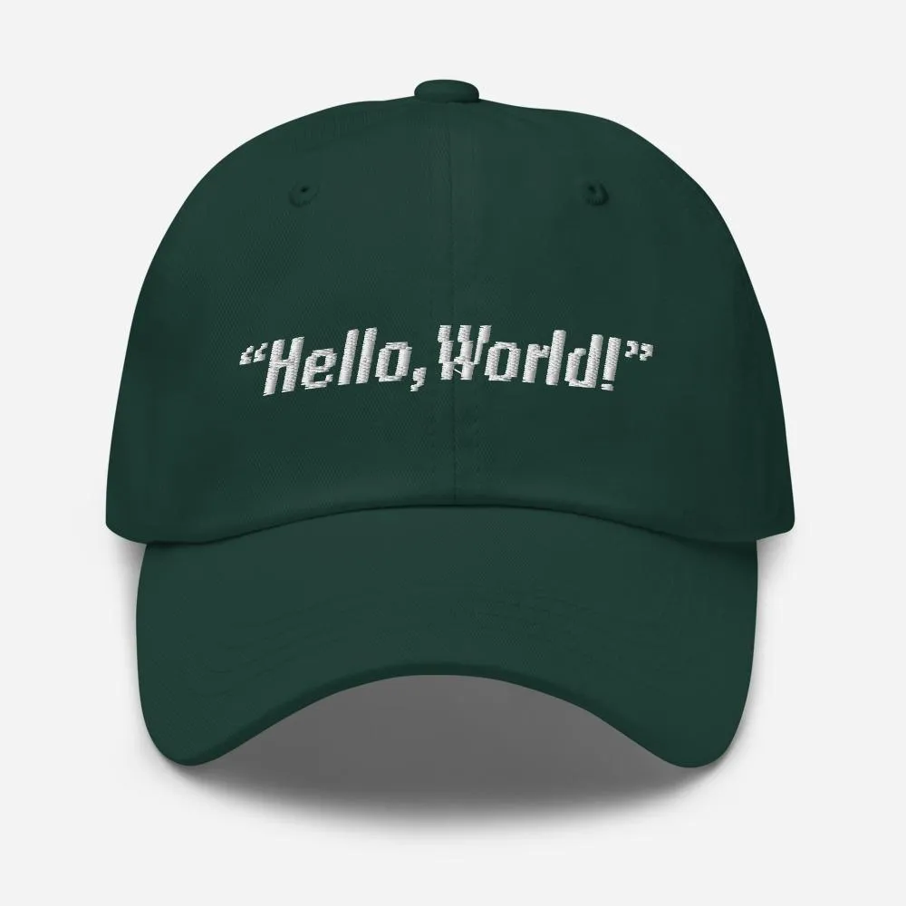 Hello, World!  Embroidered Unisex Dad Hat