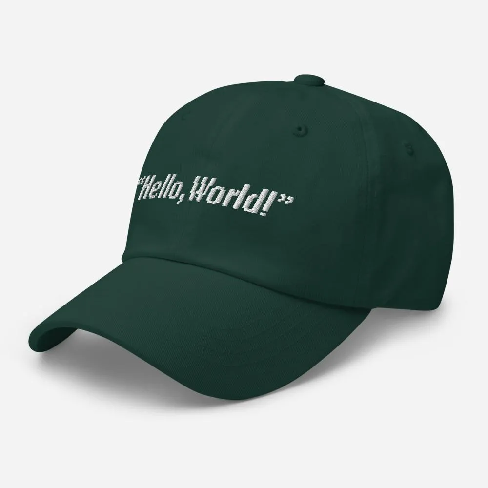 Hello, World!  Embroidered Unisex Dad Hat