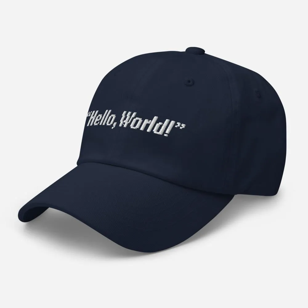 Hello, World!  Embroidered Unisex Dad Hat