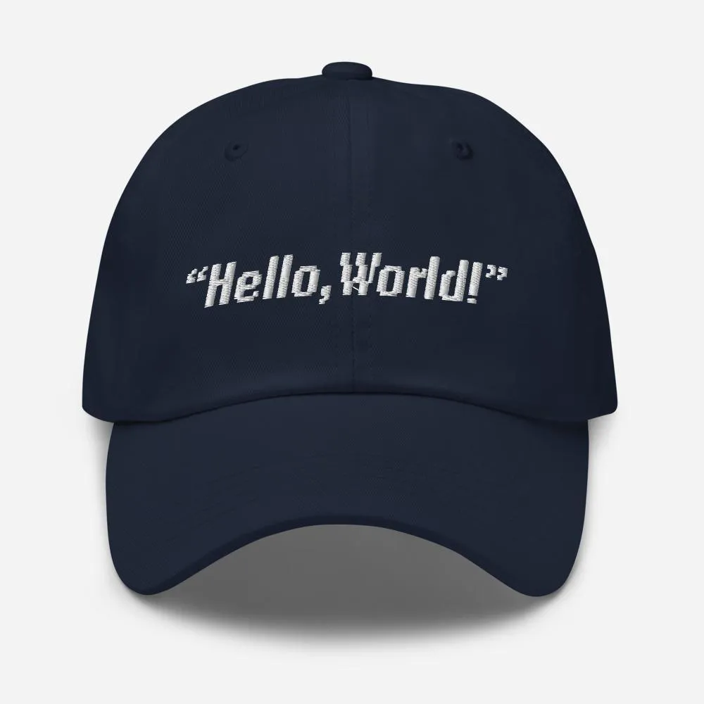 Hello, World!  Embroidered Unisex Dad Hat
