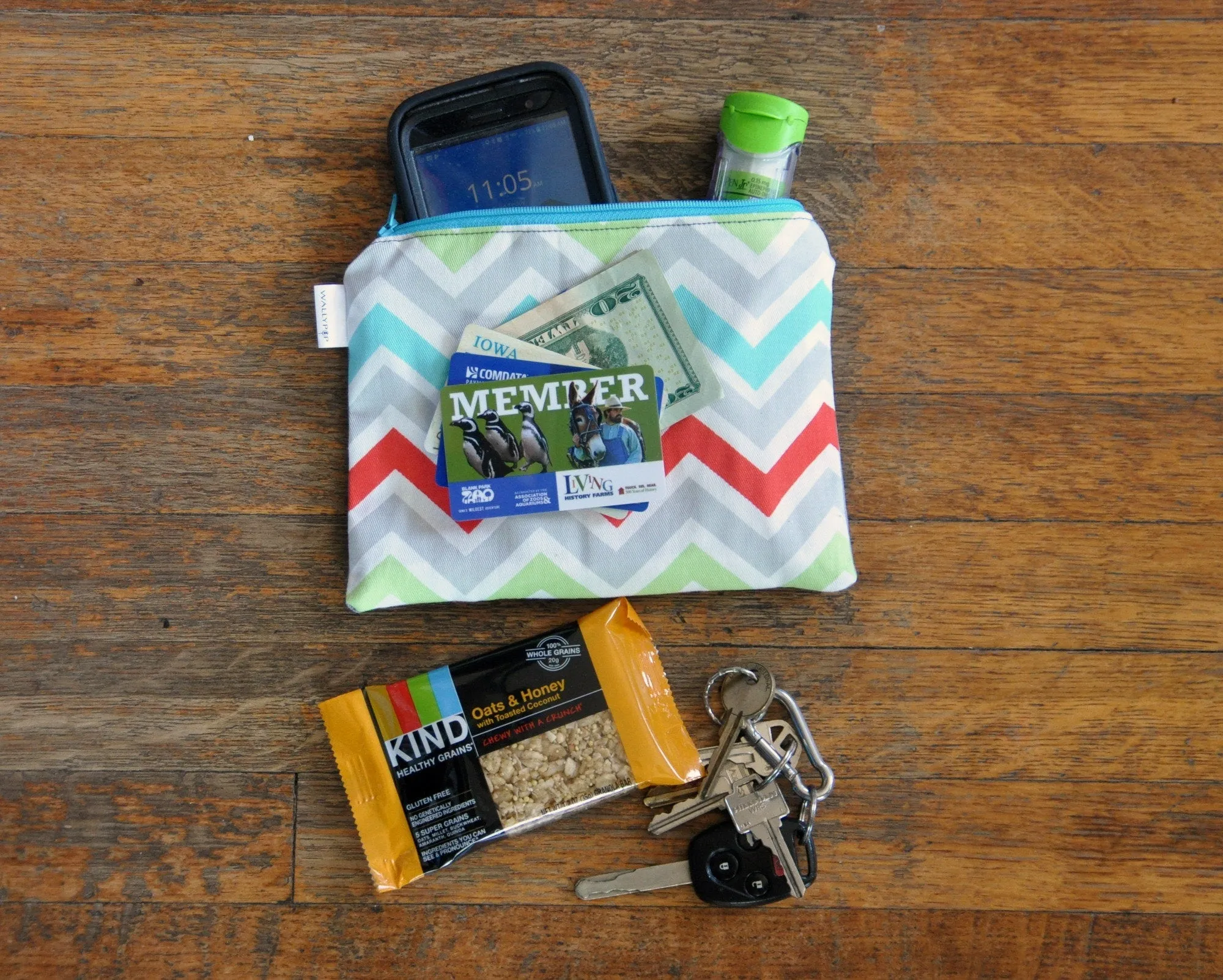 Horses print babywearing zip pouch. Ready to Ship.