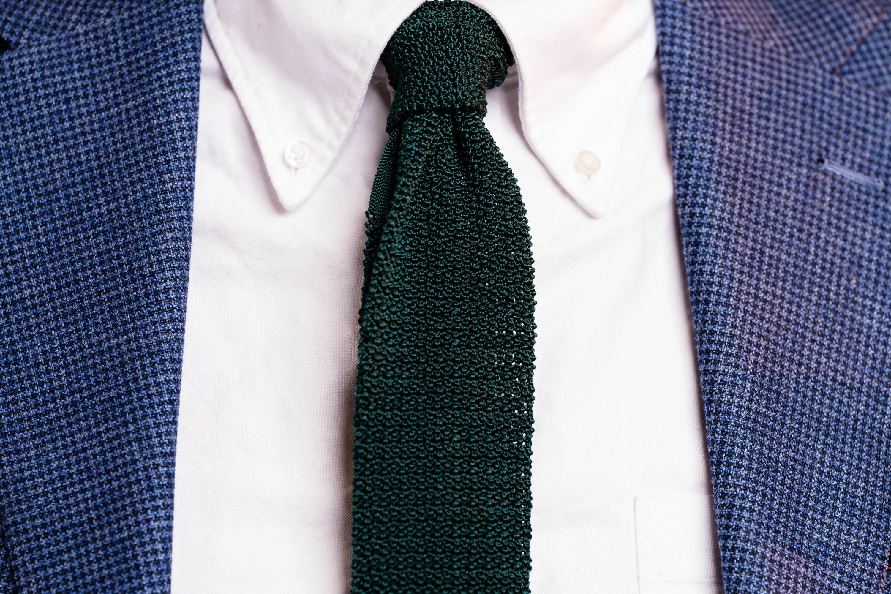 Hunter Green Silk Knit Tie
