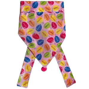 Huxley & Kent Pink Party Time Bandana For Cats & Dogs Medium