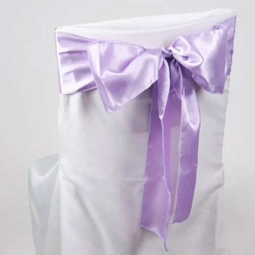 Lavender - 6 x 106 inch Satin Chair Sash ( 10 Piece )