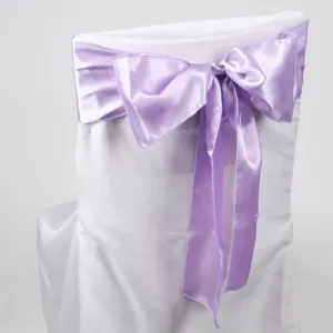 Lavender - 6 x 106 inch Satin Chair Sash ( 10 Piece )