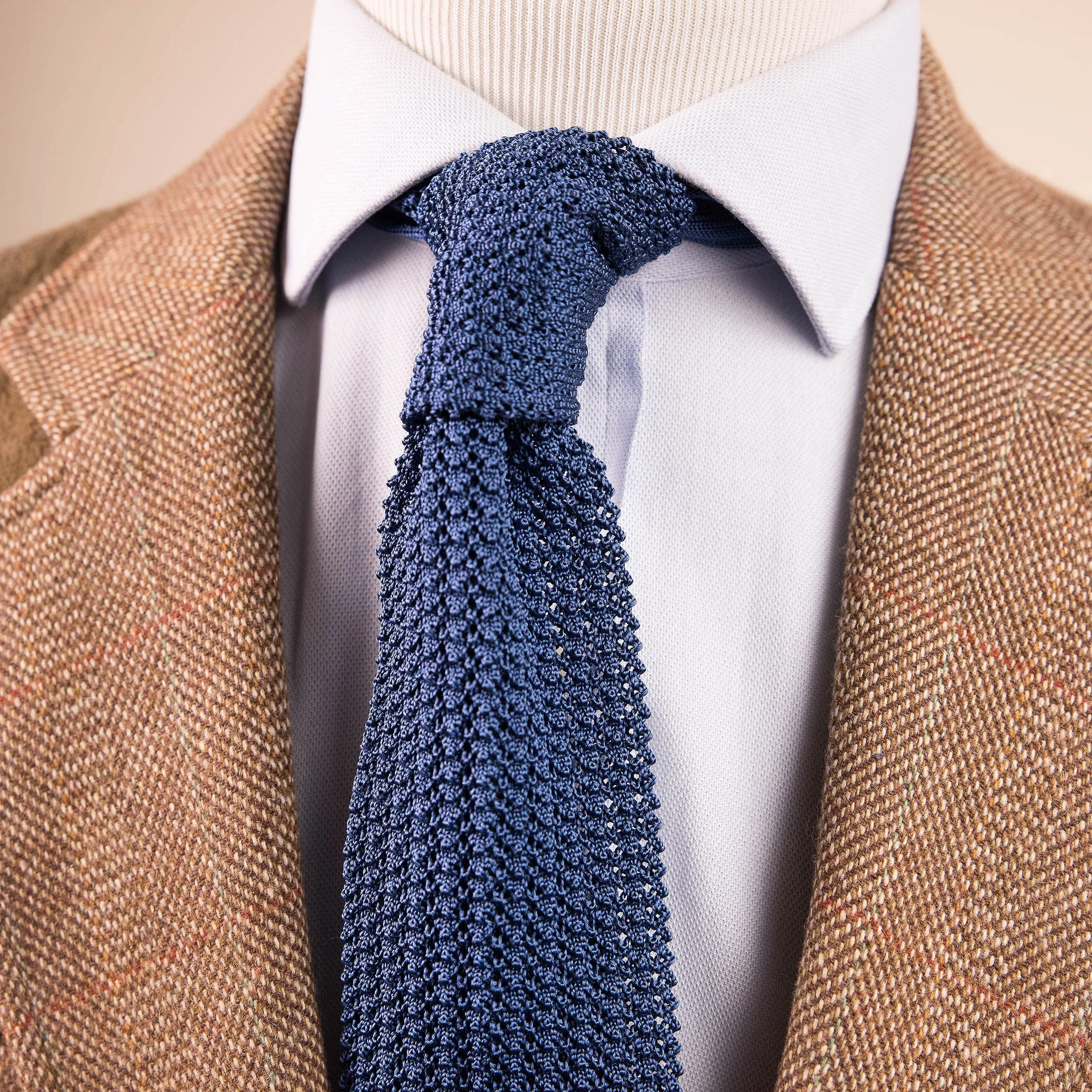 Light Blue Silk Knit Tie