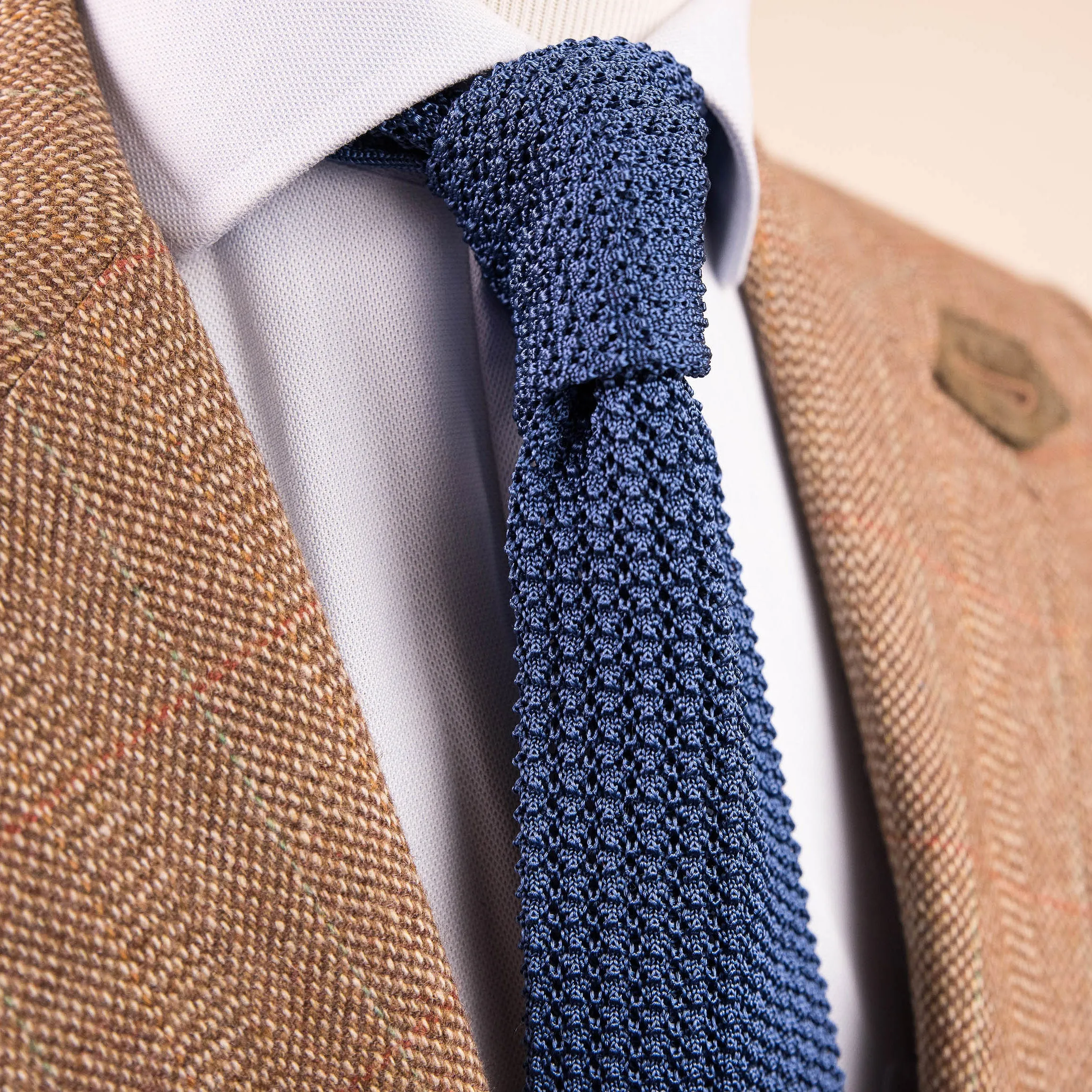 Light Blue Silk Knit Tie