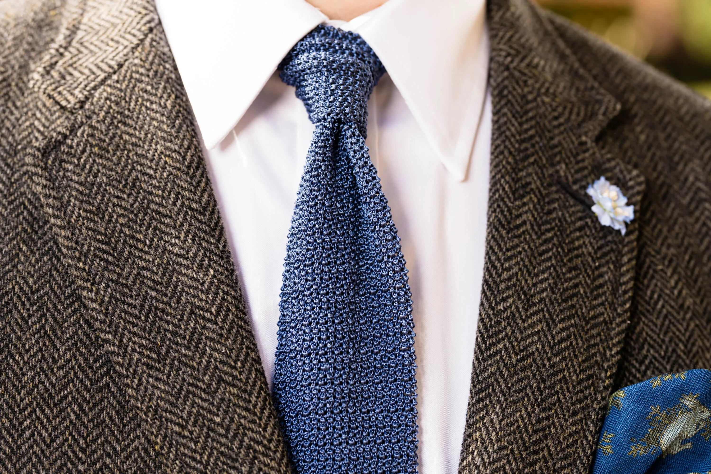 Light Blue Silk Knit Tie