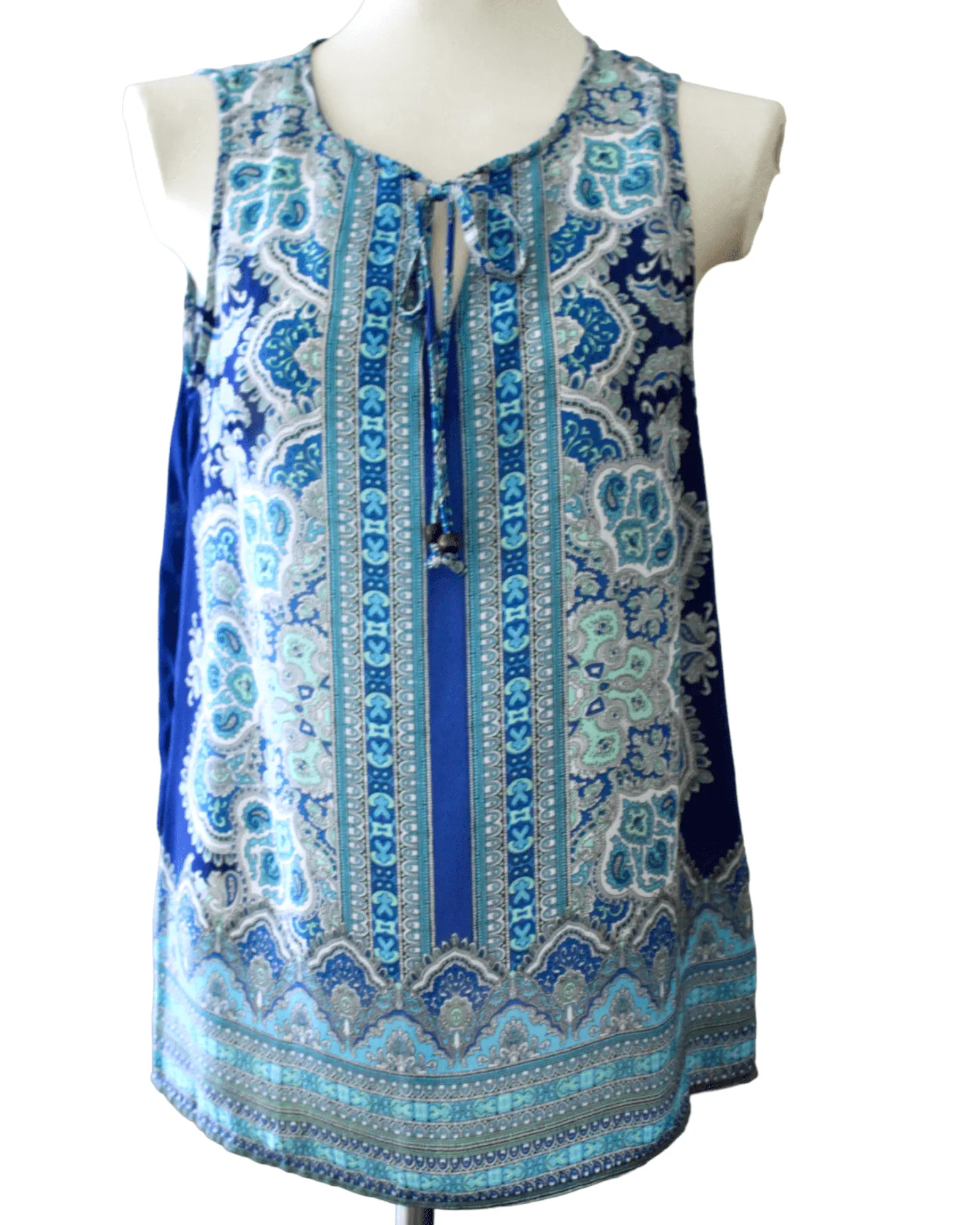 Light Summer Print Sleeveless Top