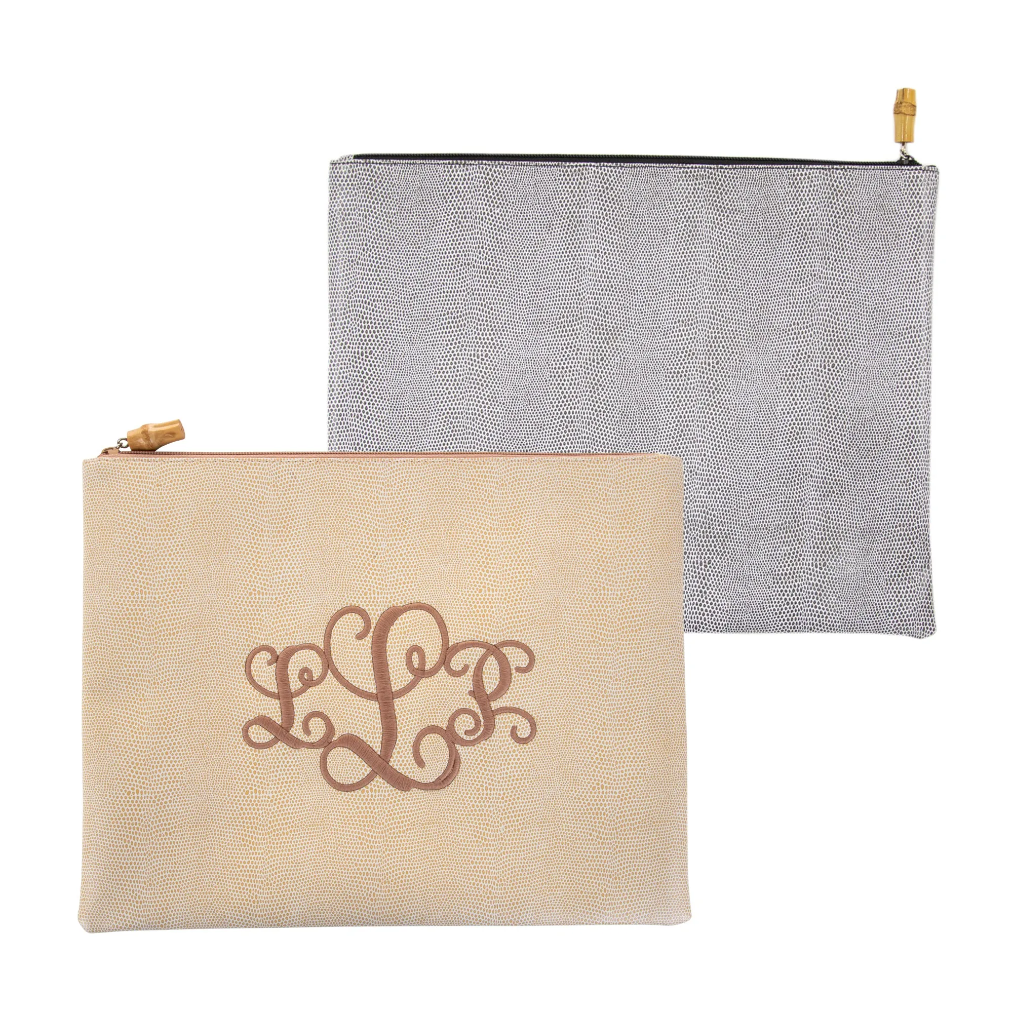 Lizard Flat Zipper Pouch