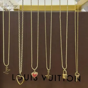 LOUIS VUITTON Gold Charm Necklaces