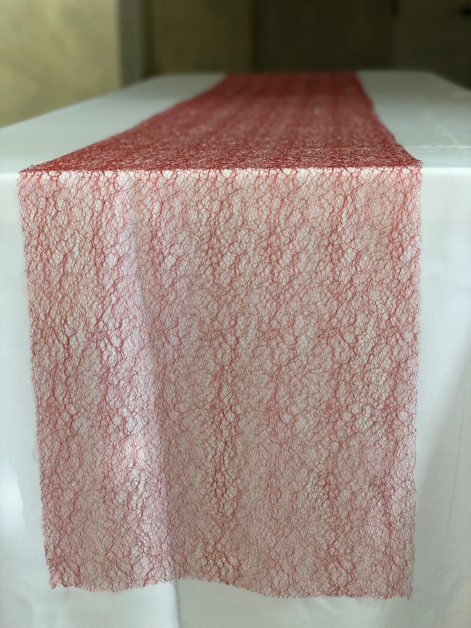 Metallic Web Mesh Chair Cover Sash/Runner 10/Pack (5 Colors)