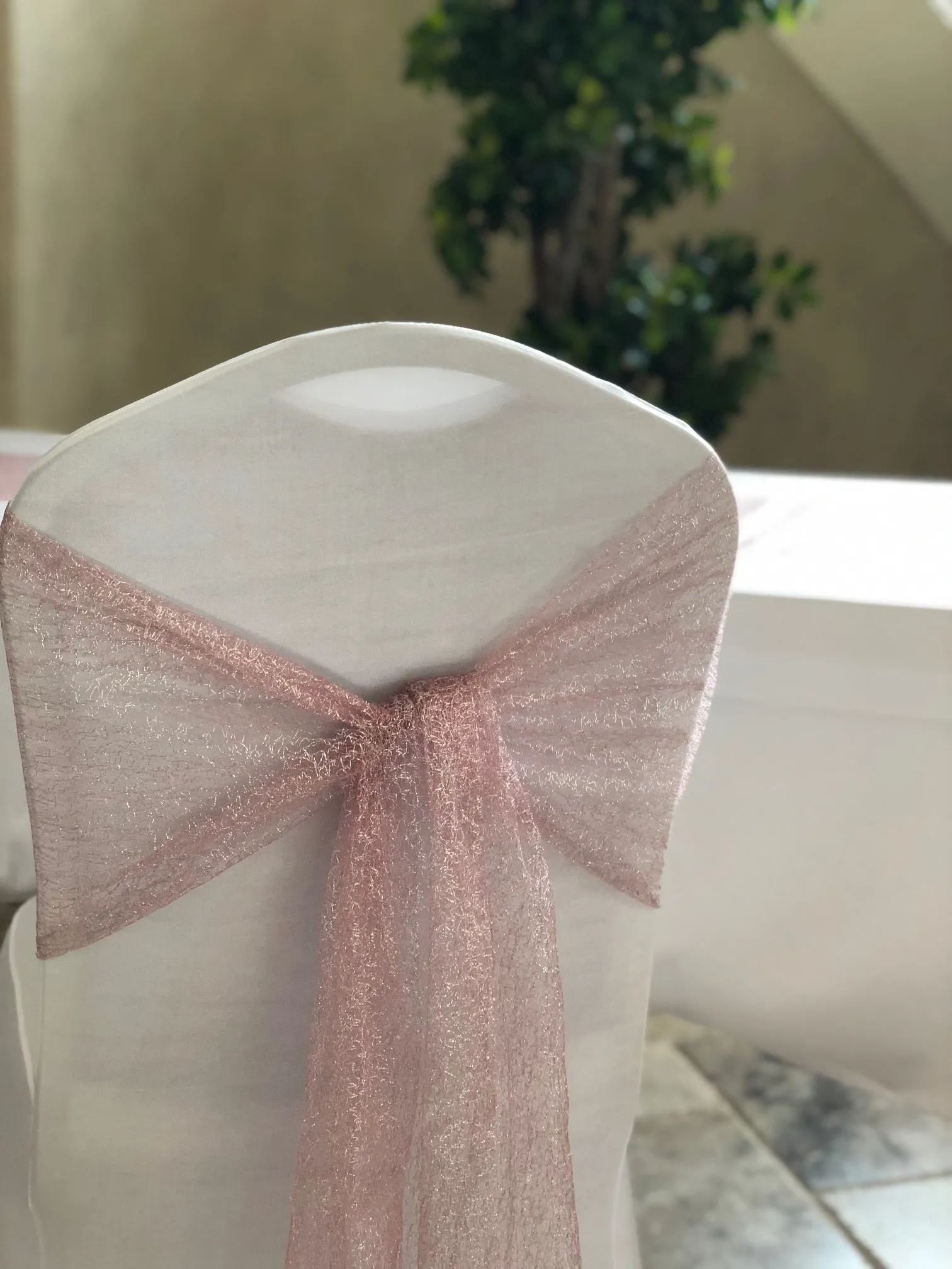 Metallic Web Mesh Chair Cover Sash/Runner 10/Pack (5 Colors)
