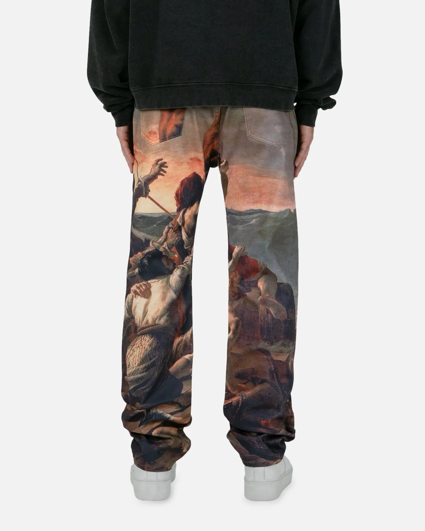 MNML V350 Art Baggy Denim Jeans Multi Coloured