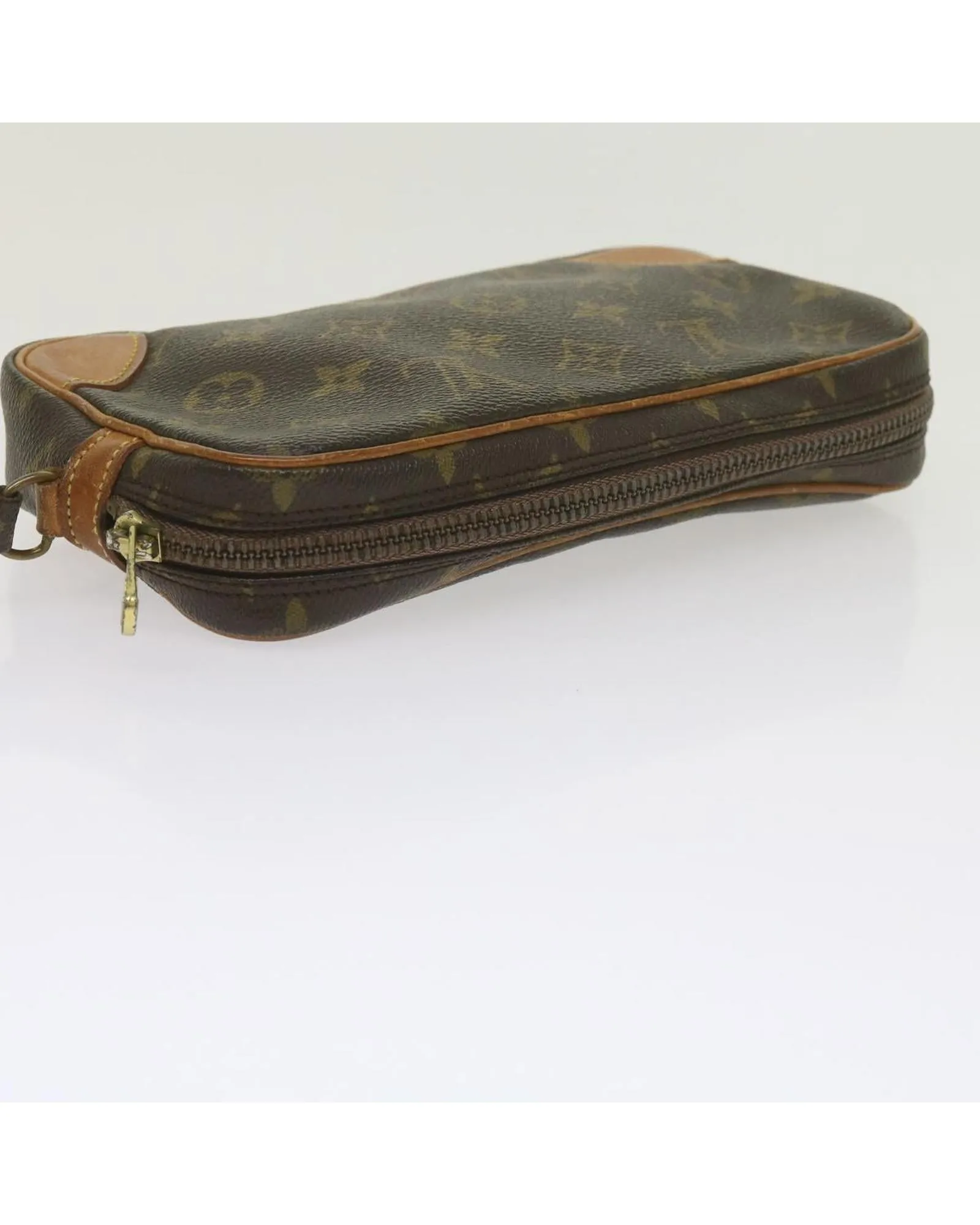 Monogram Canvas Clutch Bag with Dragonne Design
