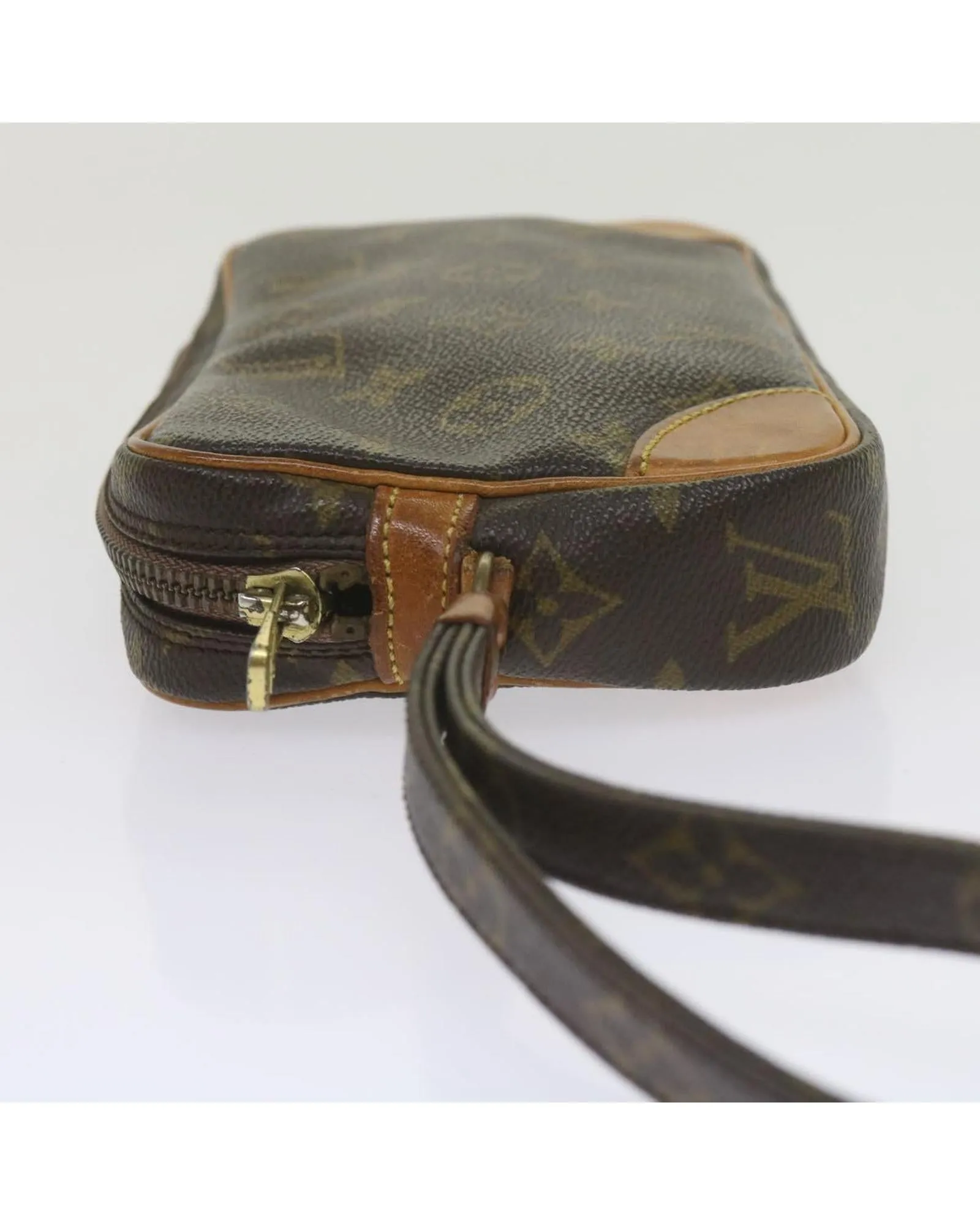 Monogram Canvas Clutch Bag with Dragonne Design