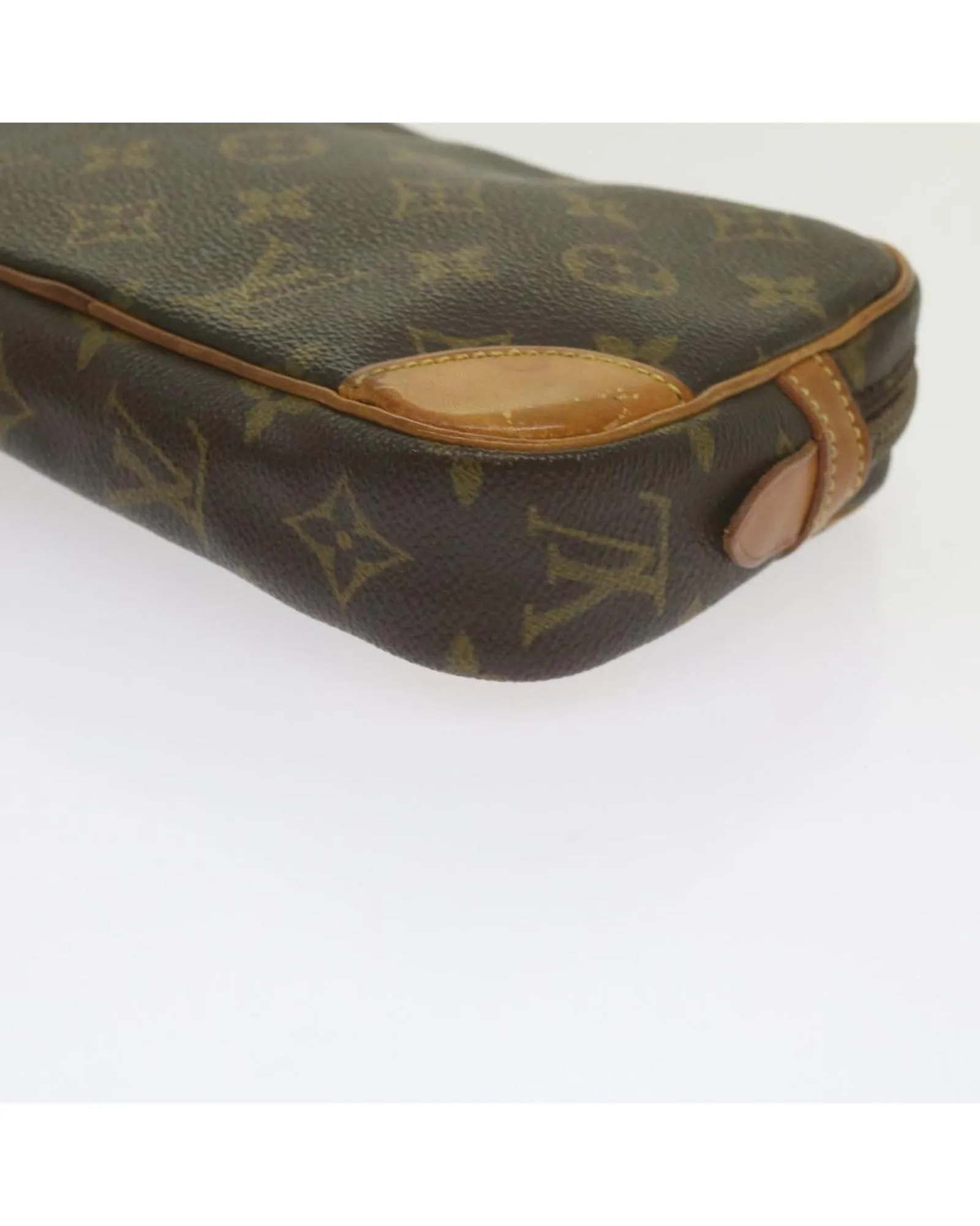 Monogram Canvas Clutch Bag with Dragonne Design