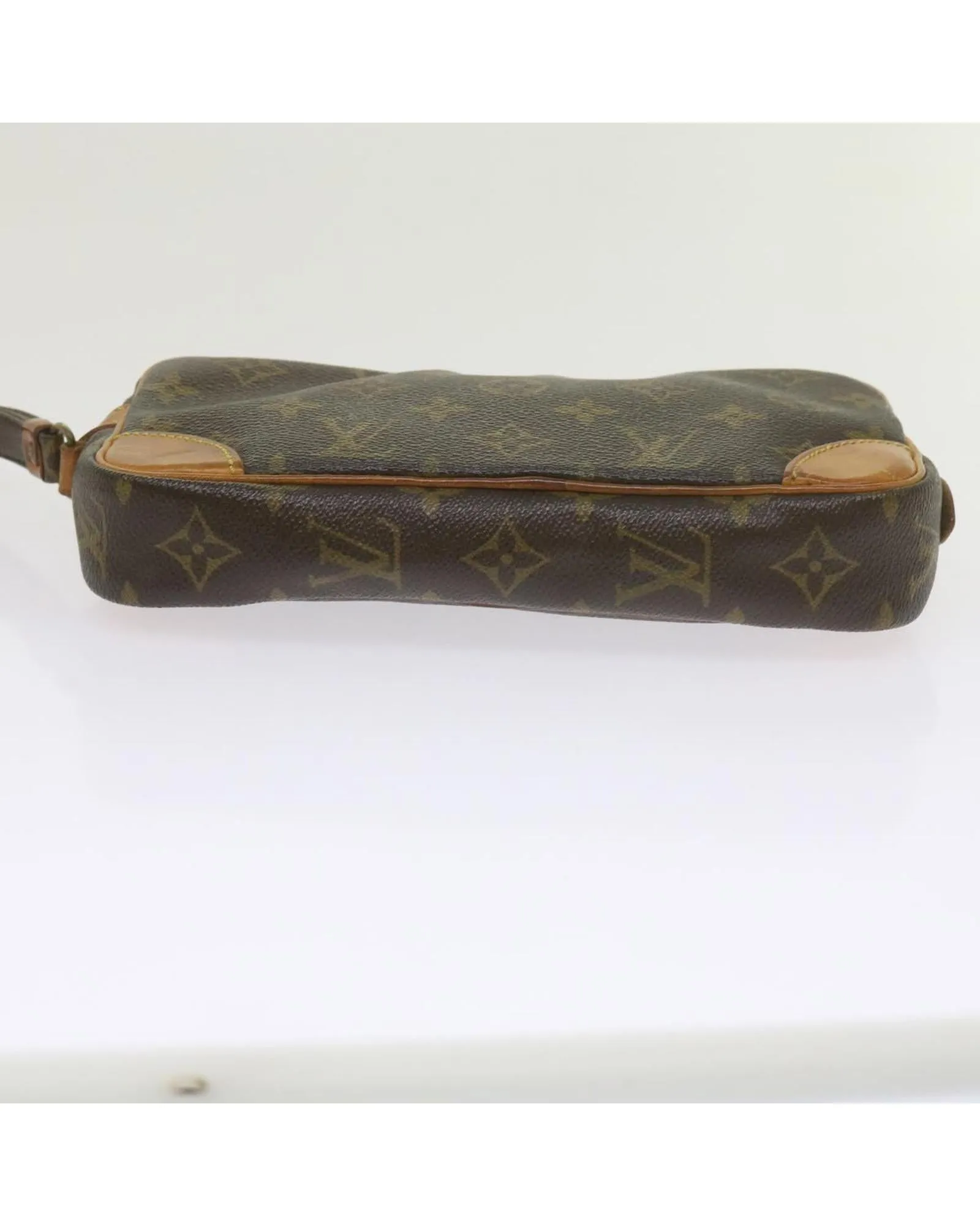 Monogram Canvas Clutch Bag with Dragonne Design