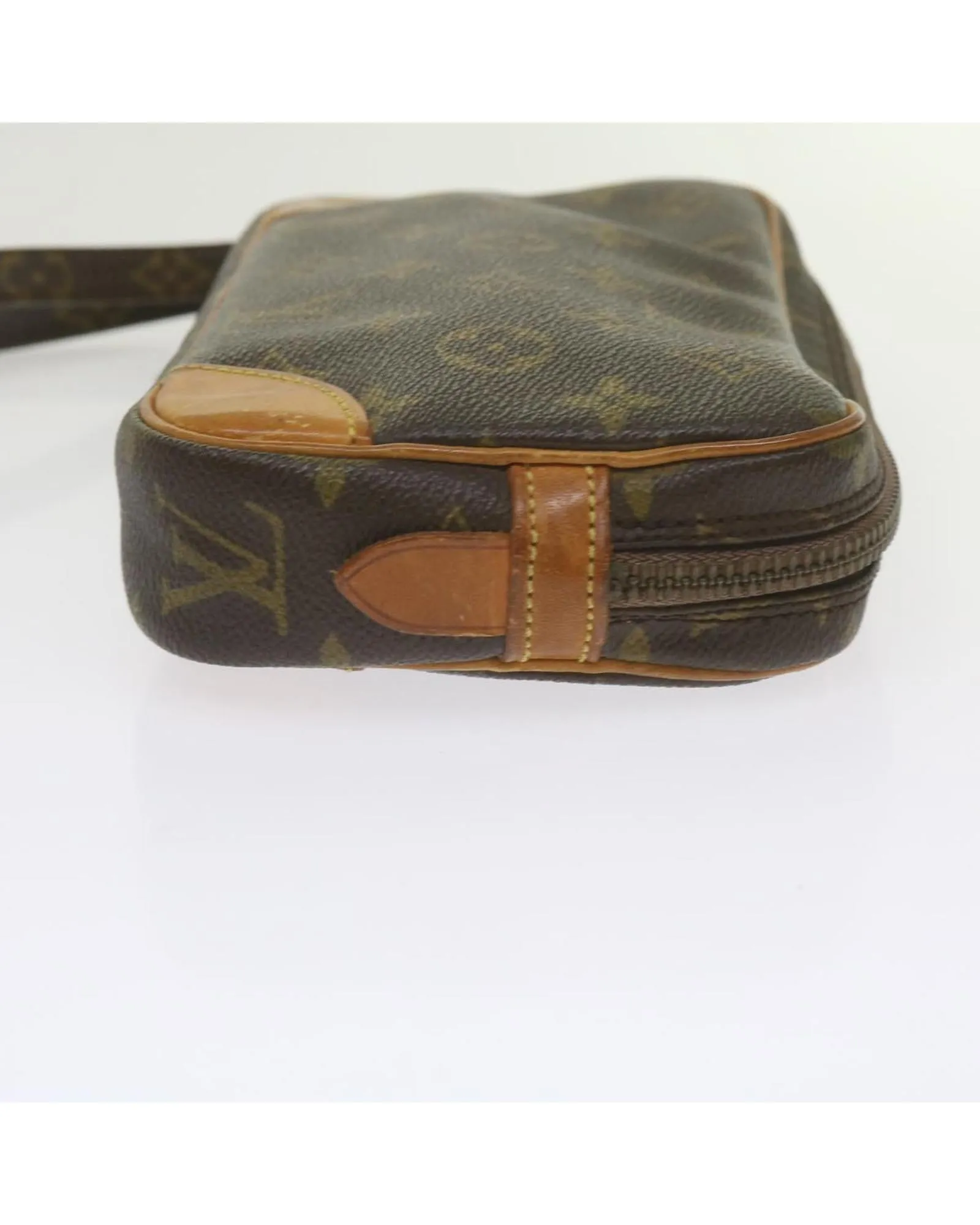 Monogram Canvas Clutch Bag with Dragonne Design