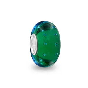 Murano Glass Charm Bead Sterling Silver Core Green Pink Blue Aqua Red Ocean Spacer