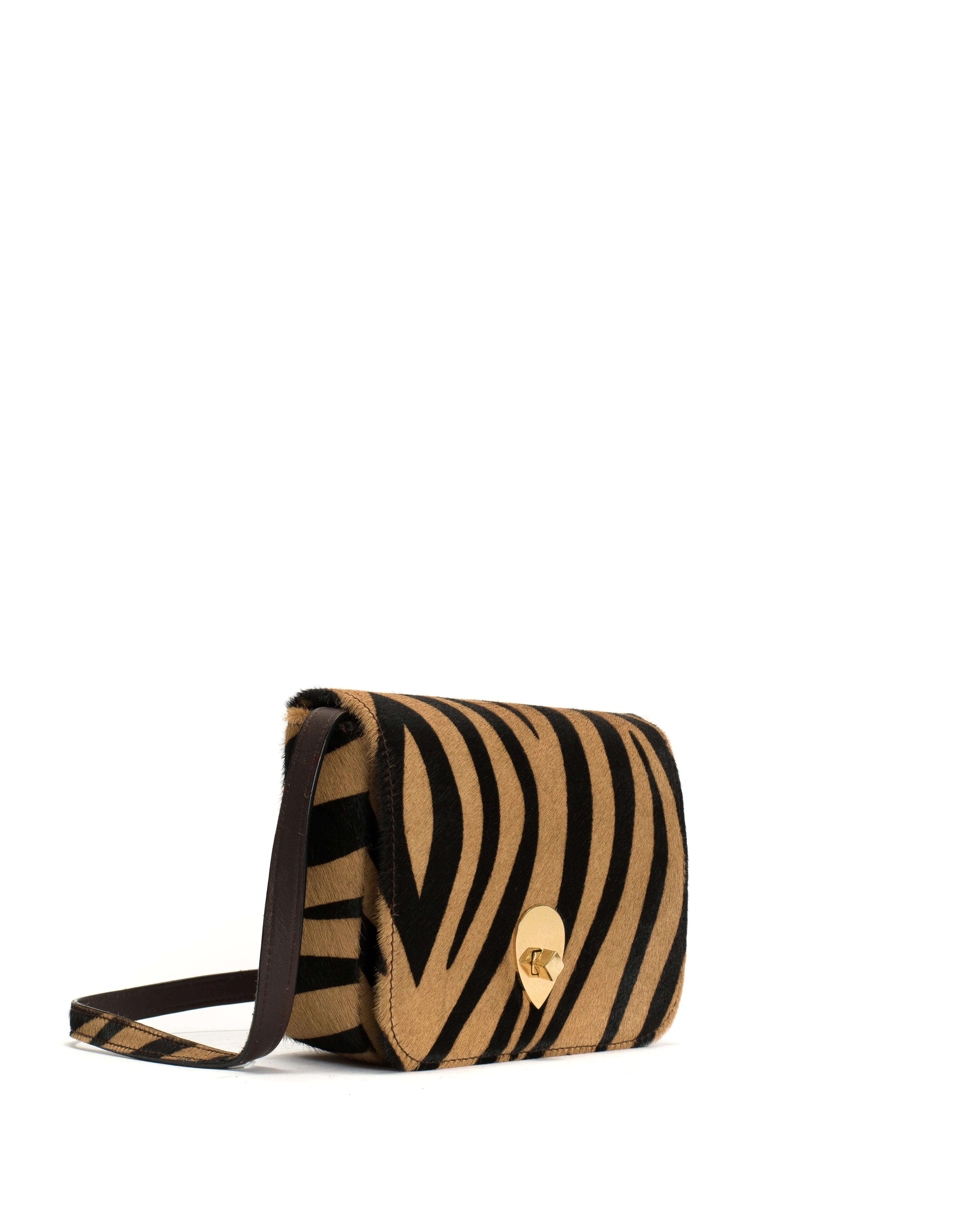 Nielle petite crossover bag Calf hair Tiger