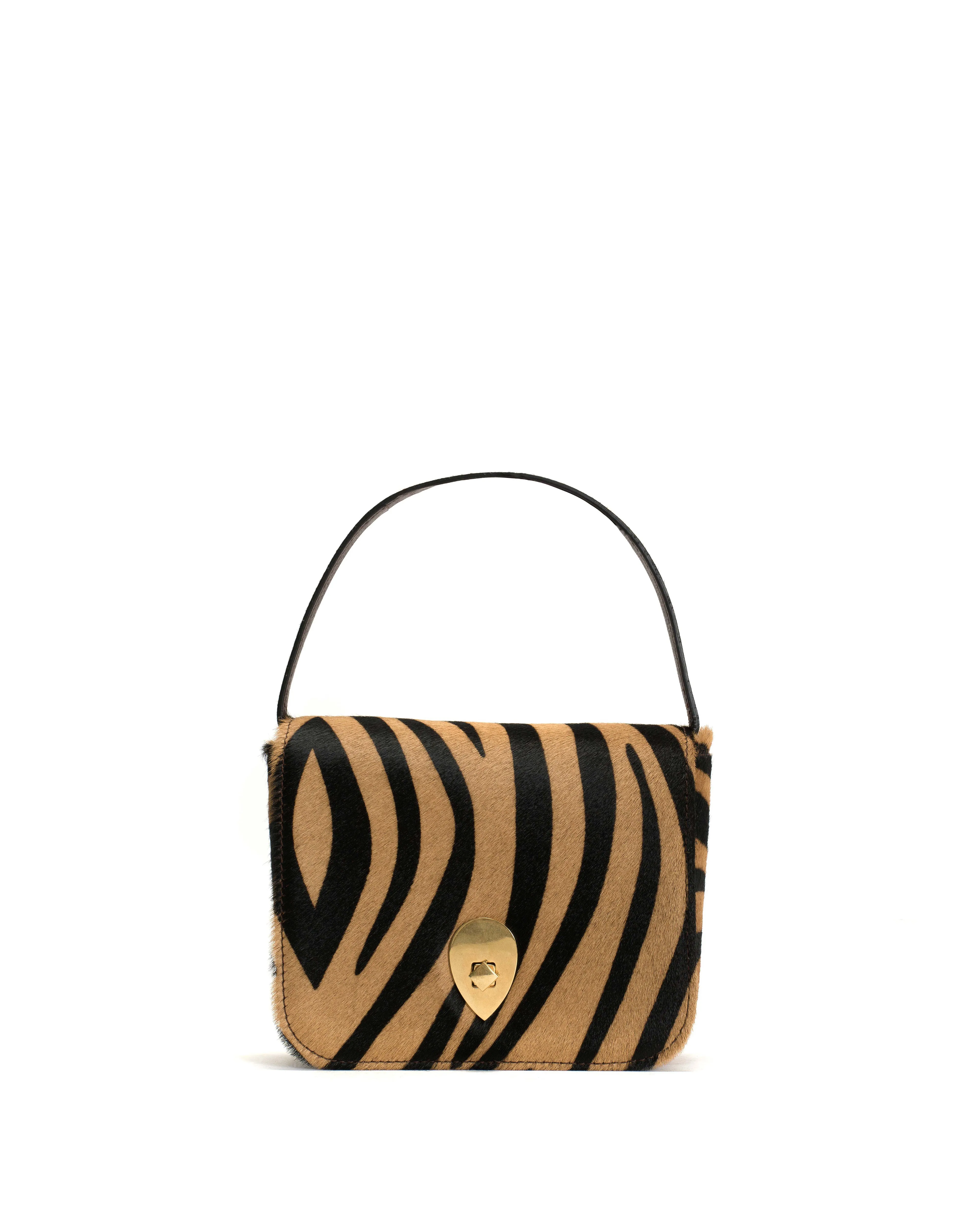 Nielle petite crossover bag Calf hair Tiger