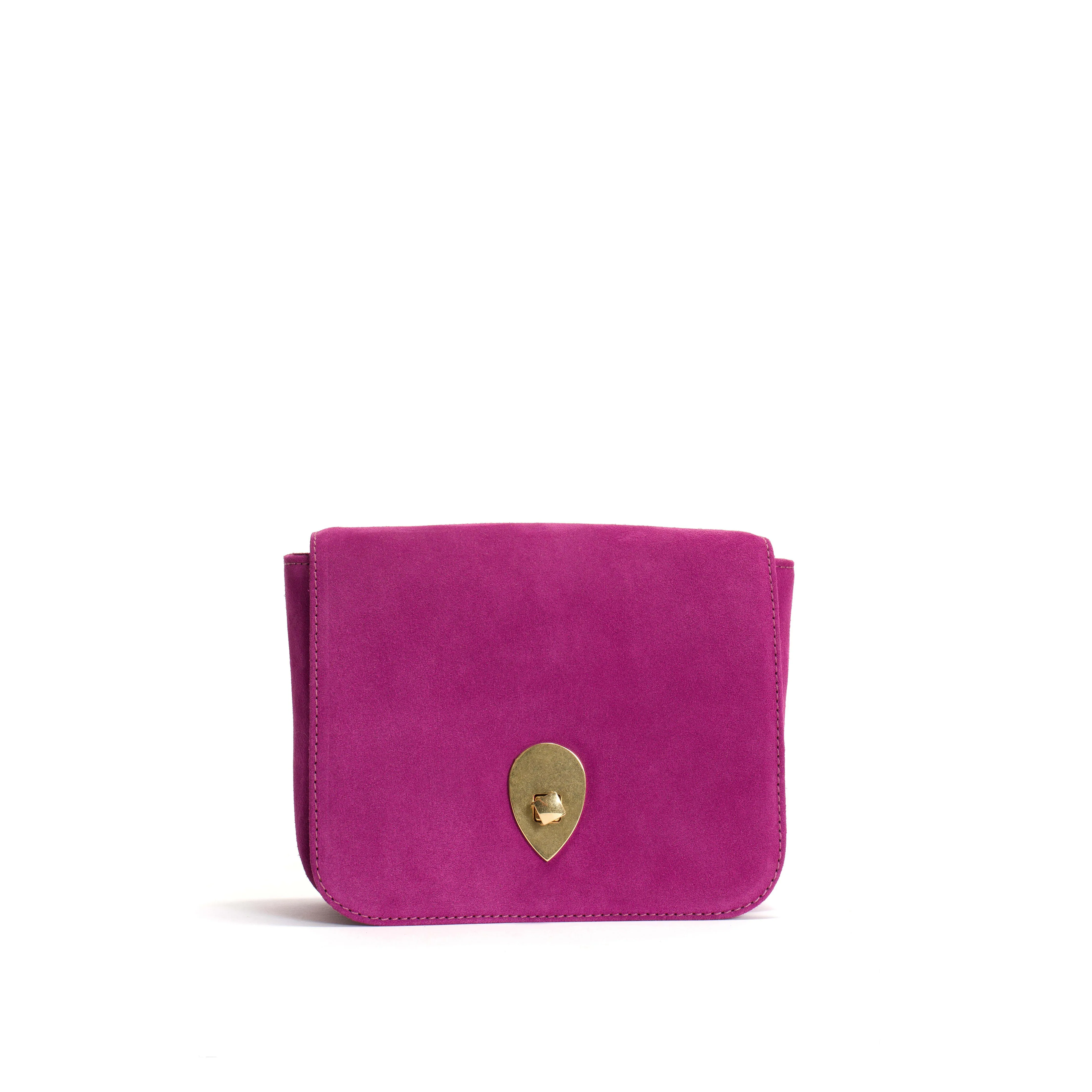 Nielle petite crossover bag Calf suede Raspberry