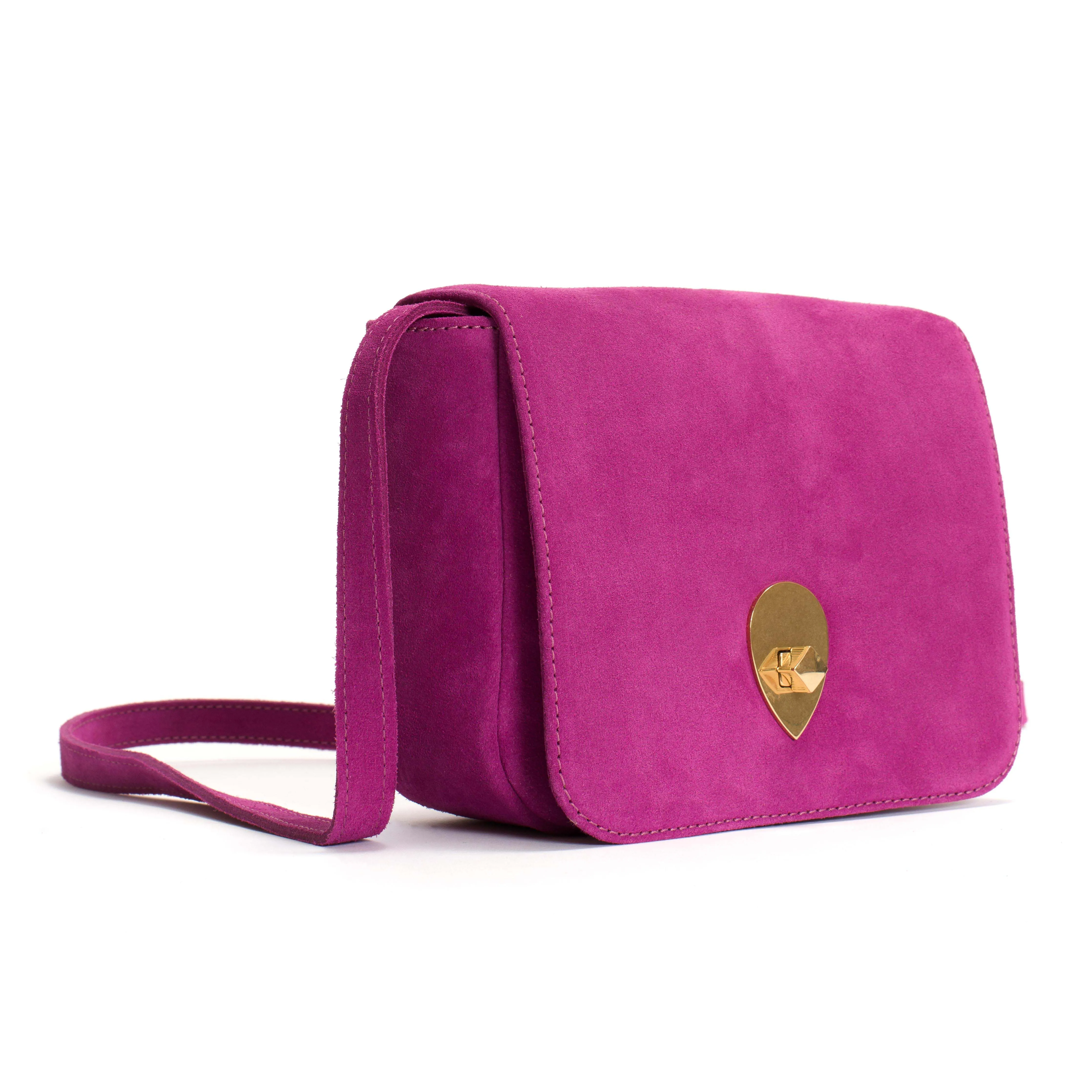 Nielle petite crossover bag Calf suede Raspberry