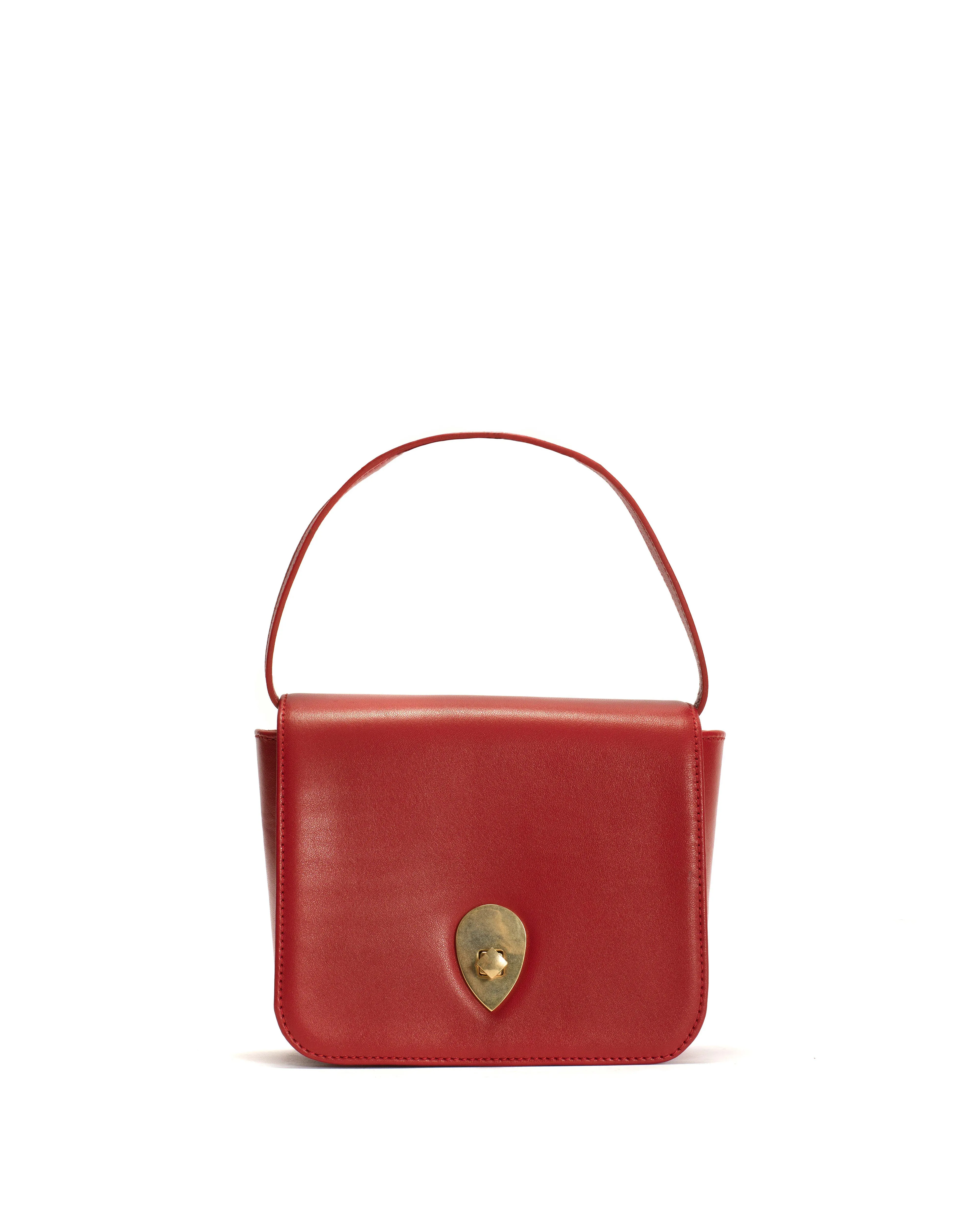 Nielle petite crossover bag Silky lamb Ruby red
