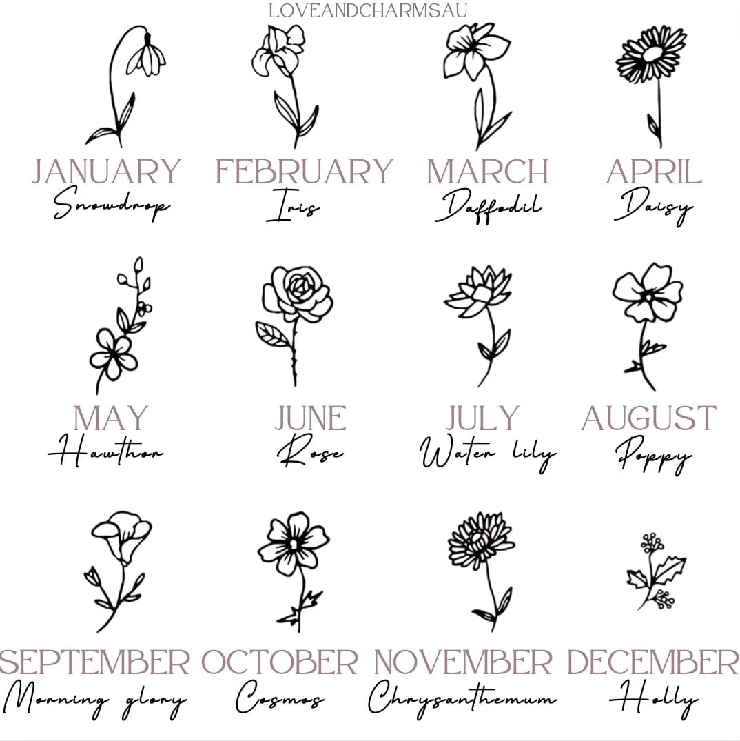 OCTOBER Birth Flower Necklace | Gold Plated Birthstone Necklace | Gifts for Her | Custom Flower Necklace | Charm Necklace | Women's Gift