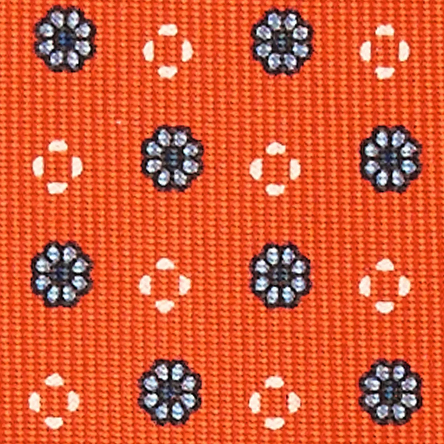 ORANGE 7 FOLD SARTORIAL SILK TIE