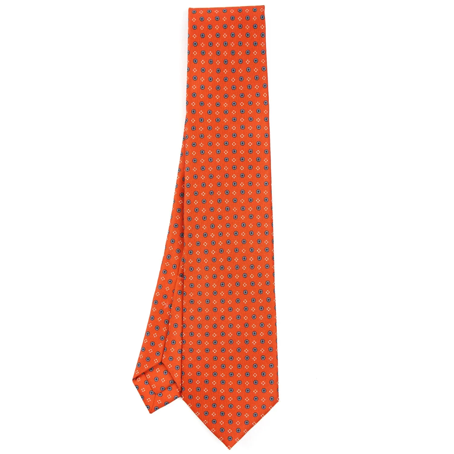 ORANGE 7 FOLD SARTORIAL SILK TIE