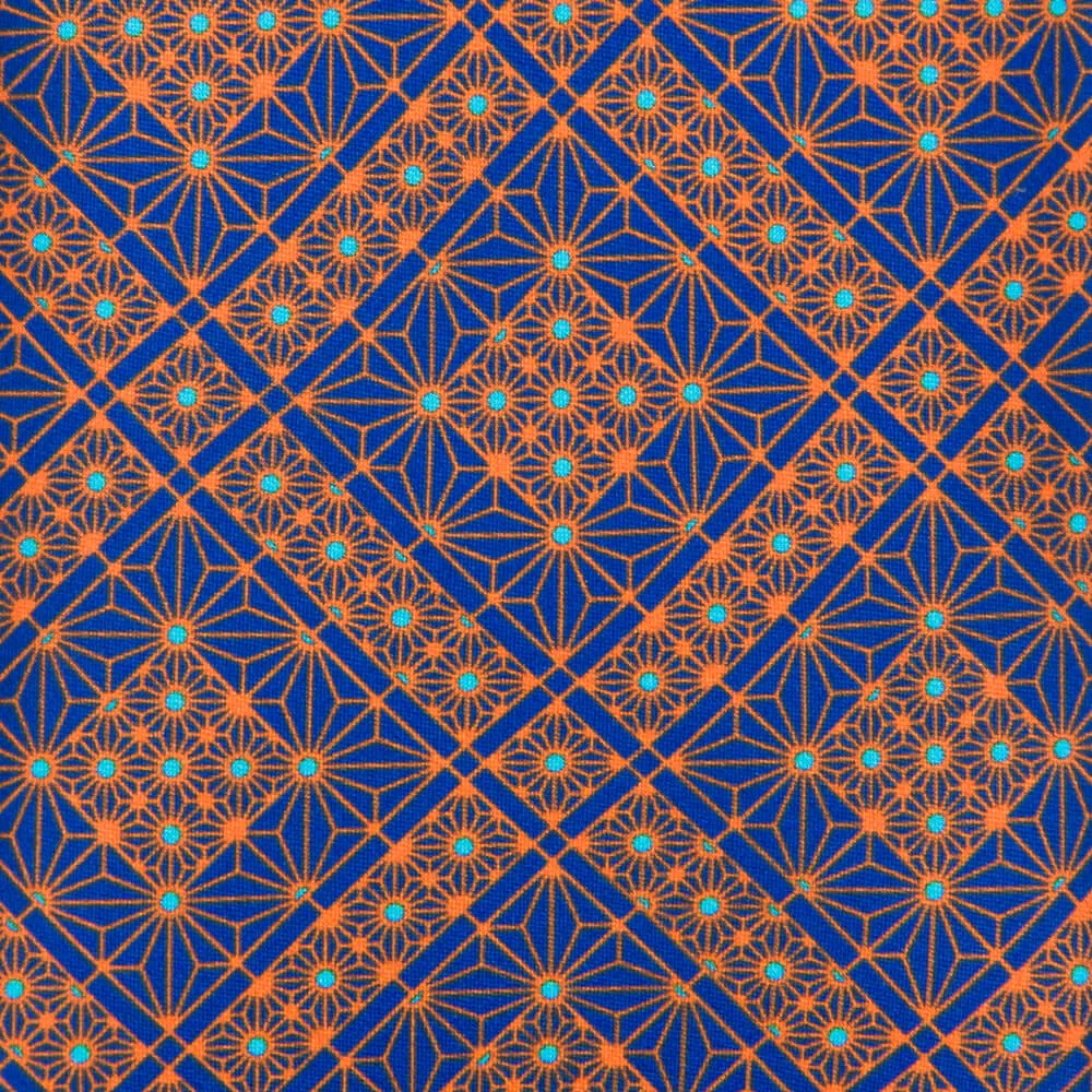 Orange and Blue Royal Elegance Duchesse Silk Tie