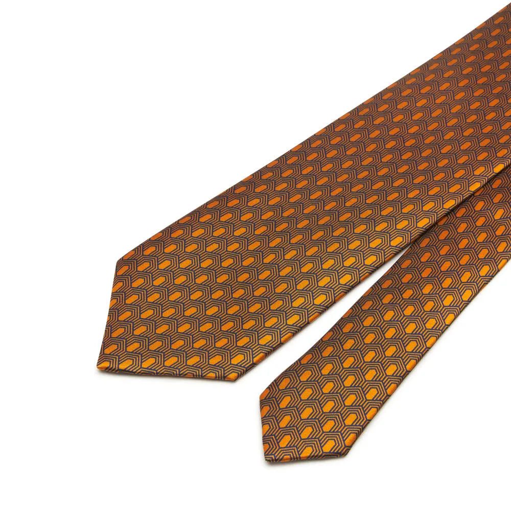 Orange Metropolitan Flair Duchesse Silk Tie